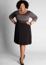 Vestit de cintura alta completa - marró-negre