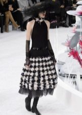 Chanel dress with a black and white skirt
