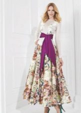 Long Sleeve Floral Skirt Dress