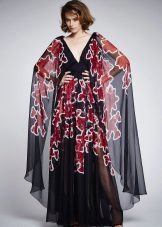 Floral Print Long Sleeve Floor-Length Dress