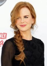 Hairstyle braid for a dress in a business style