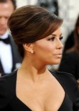 Hairstyle shell (snail) to a strict office dress