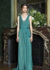 Greek low-cut floor dress