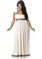 White greek dress for overweight