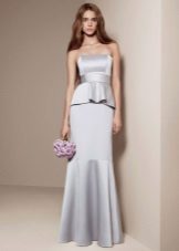 Powder-colored floor-length dress