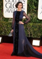 Navy maximally long dress