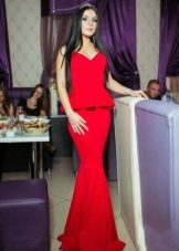 Beautiful red peplum dress