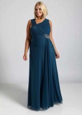 Blue evening gown for full