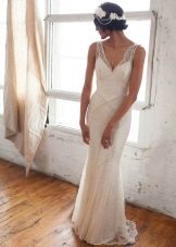 Gatsby Look and Groom Wedding Dress