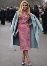 Pink Lace Midi Dress