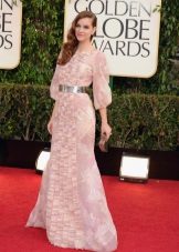 Baby pink dress on the floor