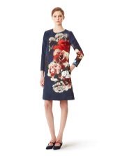Silk dress by Carolina Herrera with large print