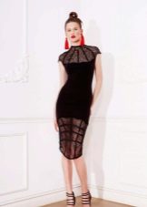 Sheath dress with red indications