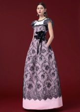 A-line guipure dress on the floor