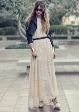 Guipure dress with a jacket