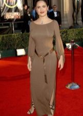 Brown long dress for winter color