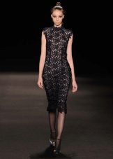 Black lace sheath dress