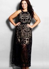 Lace dress sheath for full