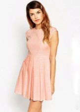 Short pink linen dress