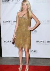 Sandals for a dress of a direct silhouette