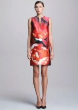 Dress with a direct silhouette print