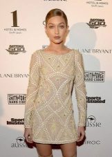 Embroidered gabardine dress with embroidery