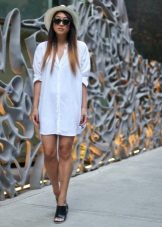 White shirt dress