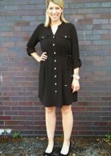 Black shirt dress for overweight