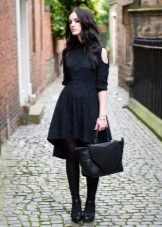 Skirt shirt dress with asymmetrical hem