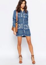 Print shirt dress