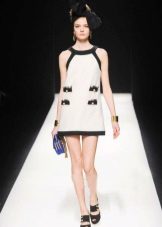 White and Black Dress with American Armholes