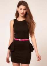Partial Peplum Dress