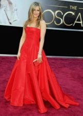 Robe rouge Jennifer Lopez avec un corset