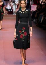 Dolce Gabbana black dress with roses