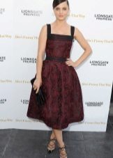 Dress with a half-skirt for women with wide hips