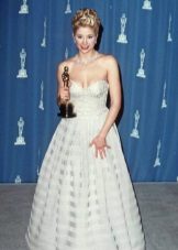 Dress with a half-skirt for women with imperfect legs