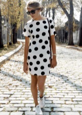 Cotton Polka Dot Shift Dress