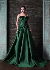 Off Shoulder Green Dress