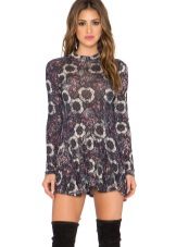 Dress tunic dark with sleeves