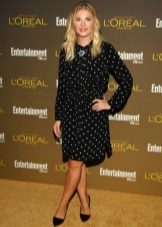 Black polka dot dress