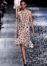 Pink Polka Dot Midi Dress