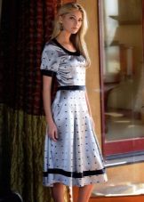 Gray dress in a rare small peas