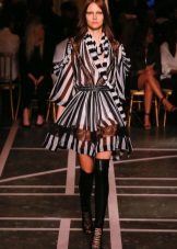 A-line stripe marine style dress