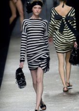 Dress in a marine style with a long sleeve