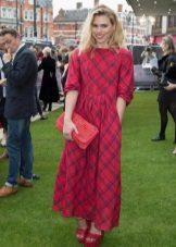 Long, spacious plaid dress (tartan)