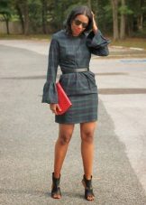 Green Plaid Dress (Tartan) - Office Option