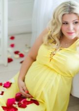 Yellow maternity dress