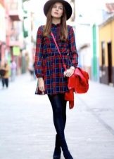 Long Sleeve Check Dress