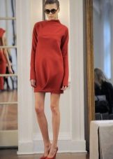 Short Closed Red Long Sleeve Dress