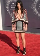 Tkane sandale za kratku haljinu s uzorkom